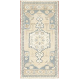 One-of-a-Kind Hand-Knotted 1960s Oushak Yastic - 1'10" x 3'7"