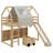 Delightful Wooden Loft Bed Boasting A House-Shaped Frame And Tent-Style Canopy-114355515-114355516