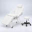 Ensemble de fauteuil inclinable réglable pour salon de tatouage, spa et soins du visage avec 2 plateaux - Blanc-1425246141