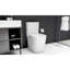 Toilette de salle de bain compacte de 23 pouces - double chasse, chasse silencieuse et siège, installation facile, grande porcelaine de 23 po pour les petites salles de bain, chasse silencieuse,