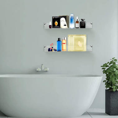 Acrylic Shelves Bathroom Clear Shelf - Acrylic Floating Shelves