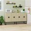 Buffet sculpté à 4 portes, armoire buffet avec rangement, armoire à café moderne avec tablette réglable pour le salon, la salle à manger et la cuisine