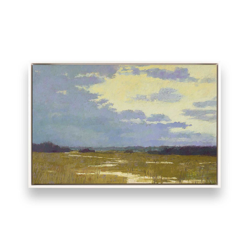 «Lemonade Skies», reproduction sur toile, Cadre flottant blanc, H 14 po x l 20 po x P 1,75 po