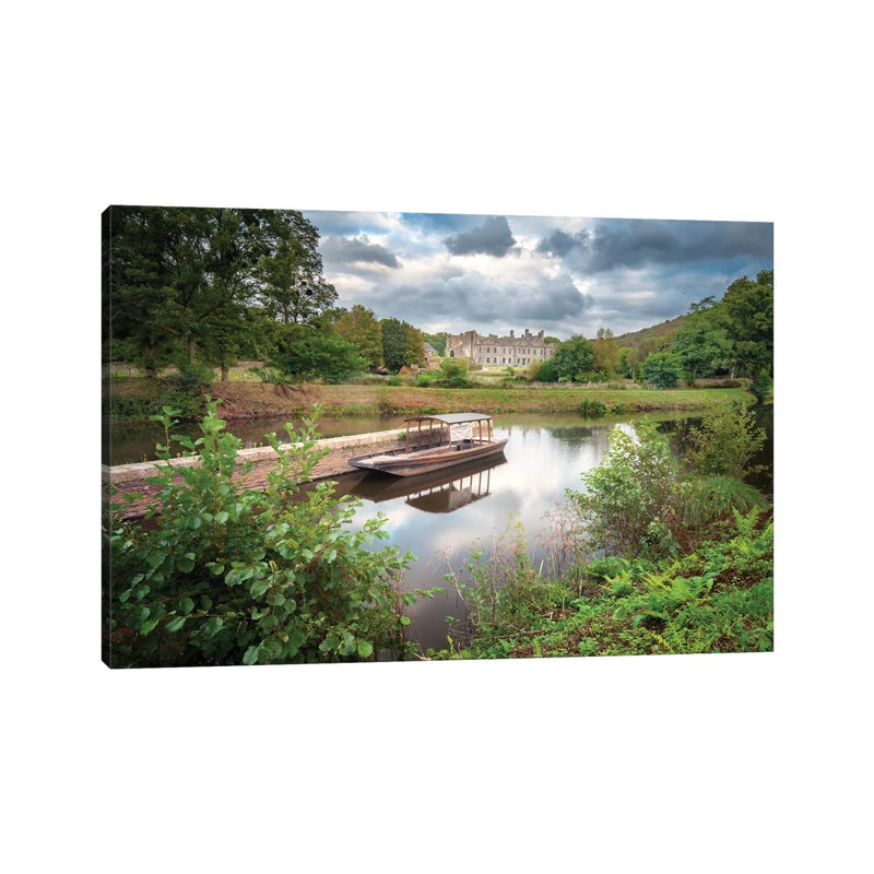 Bon Repos Abbaye In Brittany by Philippe Manguin - Wrapped Canvas Painting, 20.32cm H x 30.48cm W x 1.905cm D