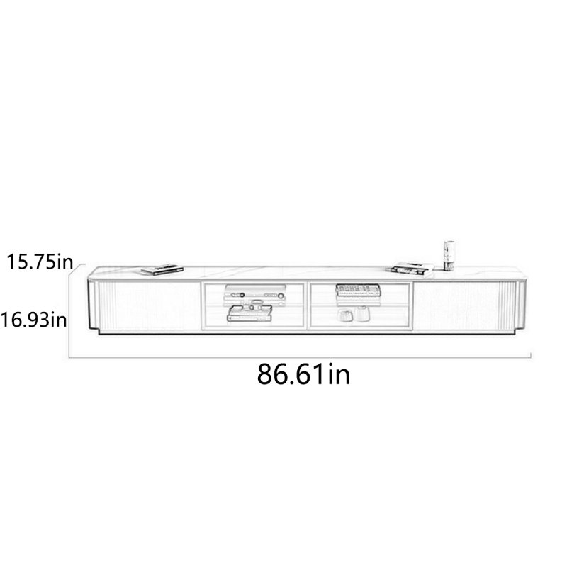 Meuble télé Superior Rock, 86.61"