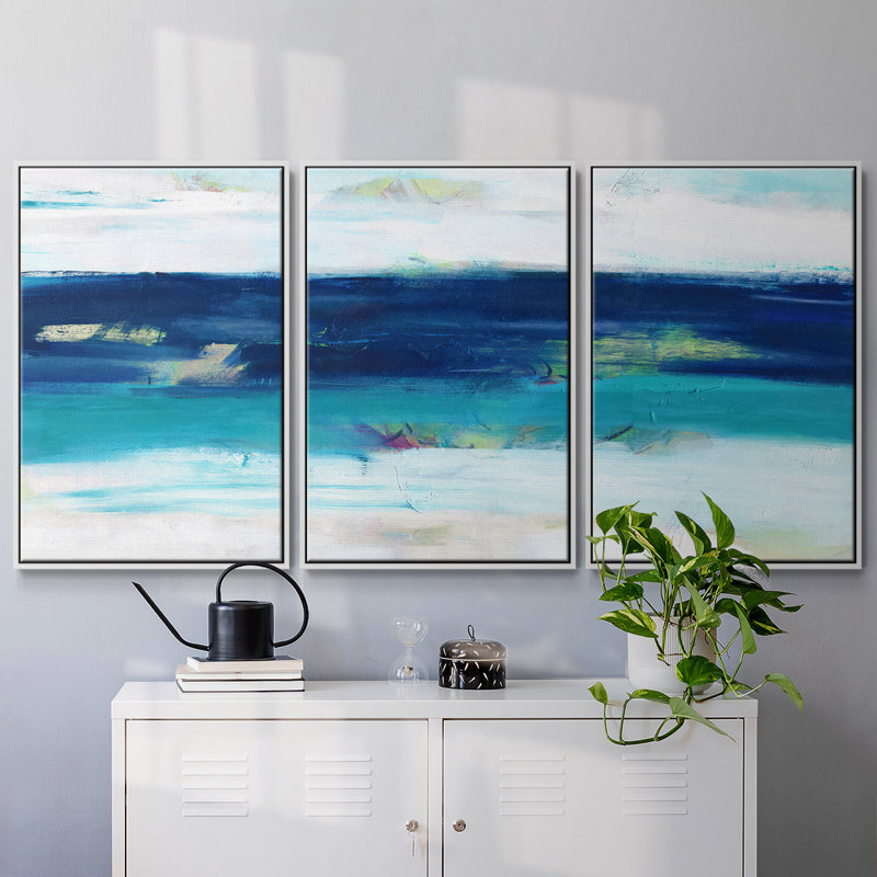 Above Us Only Sky - Multi Piece Framed Canvas, H 24 po x l 48 po x P 2 po, Blanc