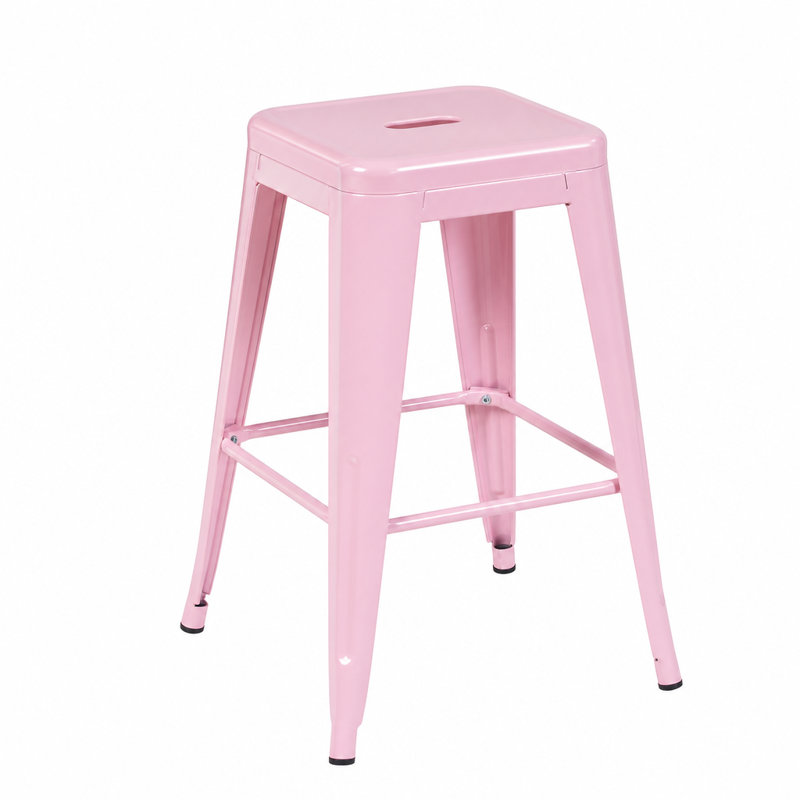 Ensemble de 4 tabourets de bar sans dossier à hauteur de comptoir de 24 pouces, 4 sièges imperméables et résistants à la rouille pour îlot de cuisine, bar et salle à manger