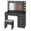 Large Makeup Vanity Set with Lights, USB & Power Outlet,7 Drawers-834032222