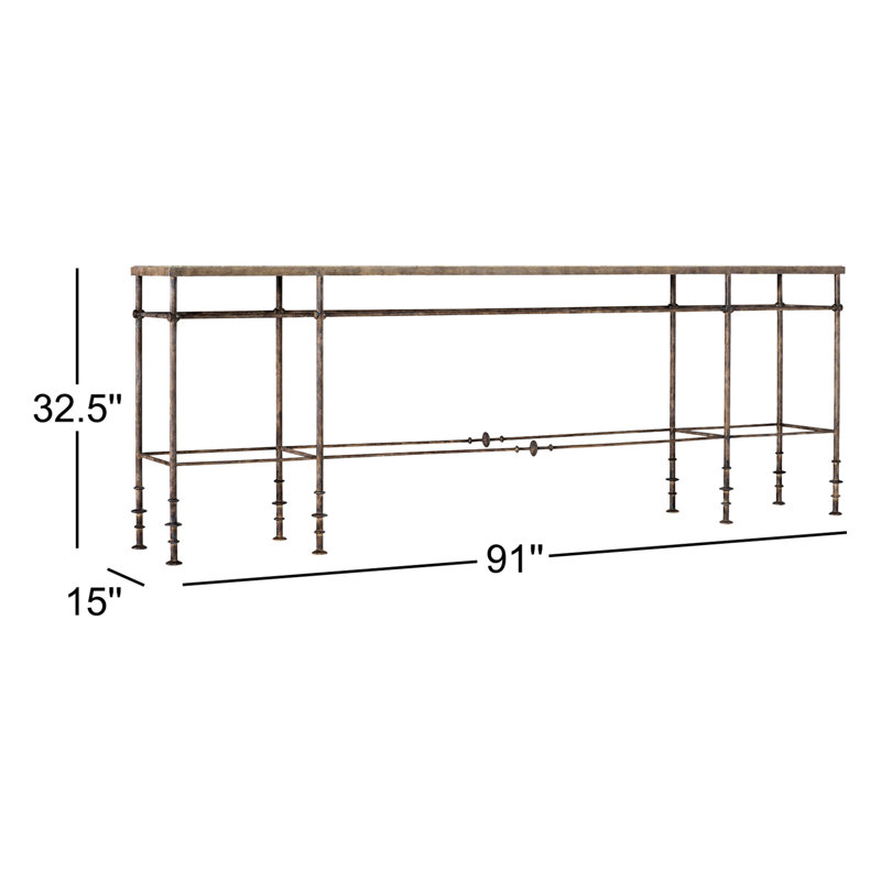 La Grange 91'' W Stone Console Table