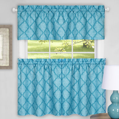 Goldenberg Geometric Tailored Kitchen Curtain