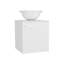 Meuble-lavabo flottant à une porte Clyde, avec lavabo vasque et une tablette-1255540881