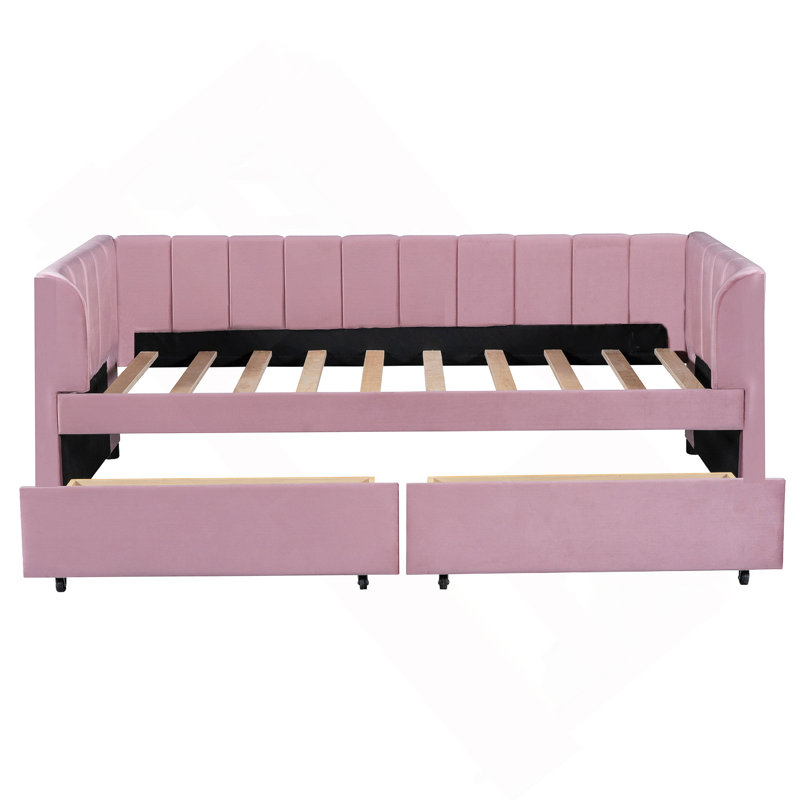 Ahriah Upholstered Platform Storage Bed, Pink