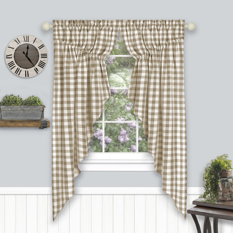 Mohr Semi Sheer Curtain Pair, Taupe