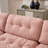 Deep Seat Sectionals, Wood Frame Pink Modern L Shaped Sofa For Home