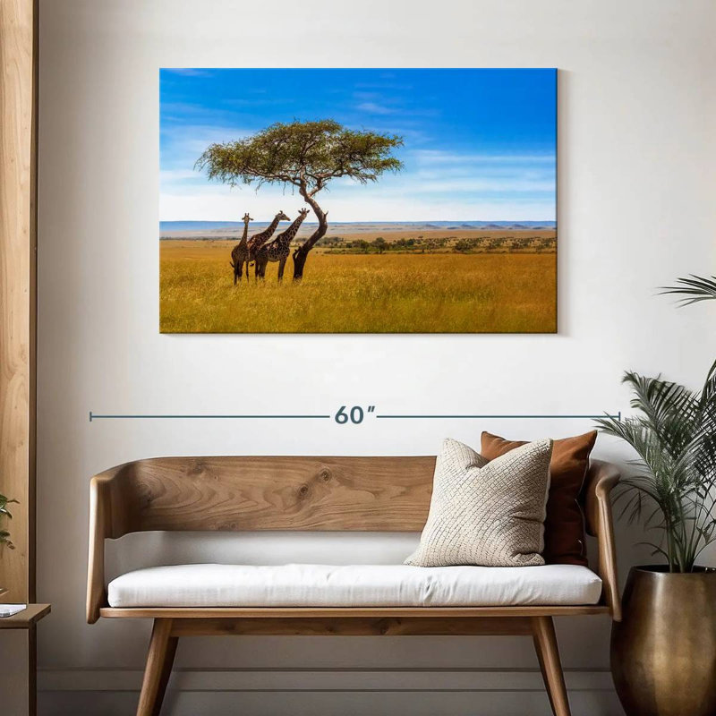 African Savanna Giraffes, H 30 po x l 45 po