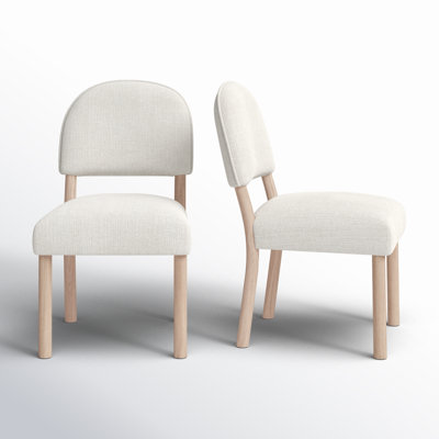 Coleson Upholstered Back Side Chair in Beige