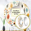 Earthy Boho Eclectic Plants - miroir mural décoratif éclectique, miroir rond beige, impression d'art en métal-99623961