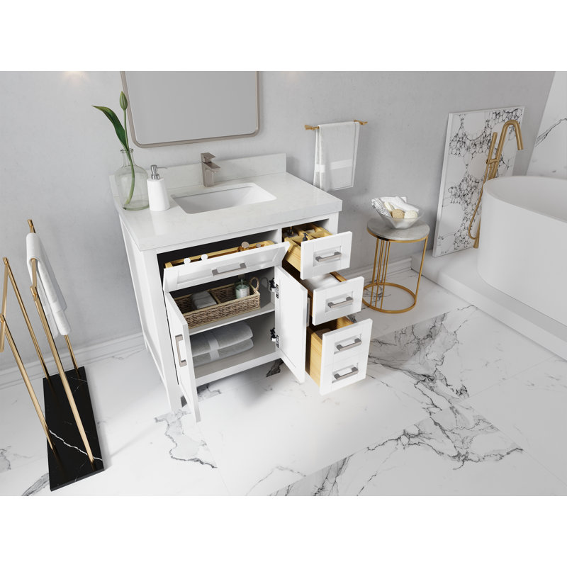 36 po Cambridge Ensemble de meuble-lavabo simple W, Empira blanc