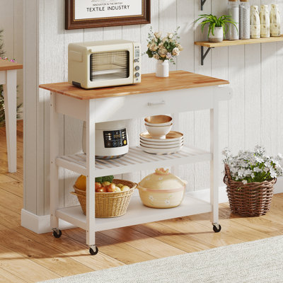 Solid Wood Bar Cart