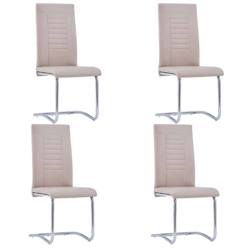 Bindvasini 45cm H Upholstered Cantilever Chair, Cappuccino