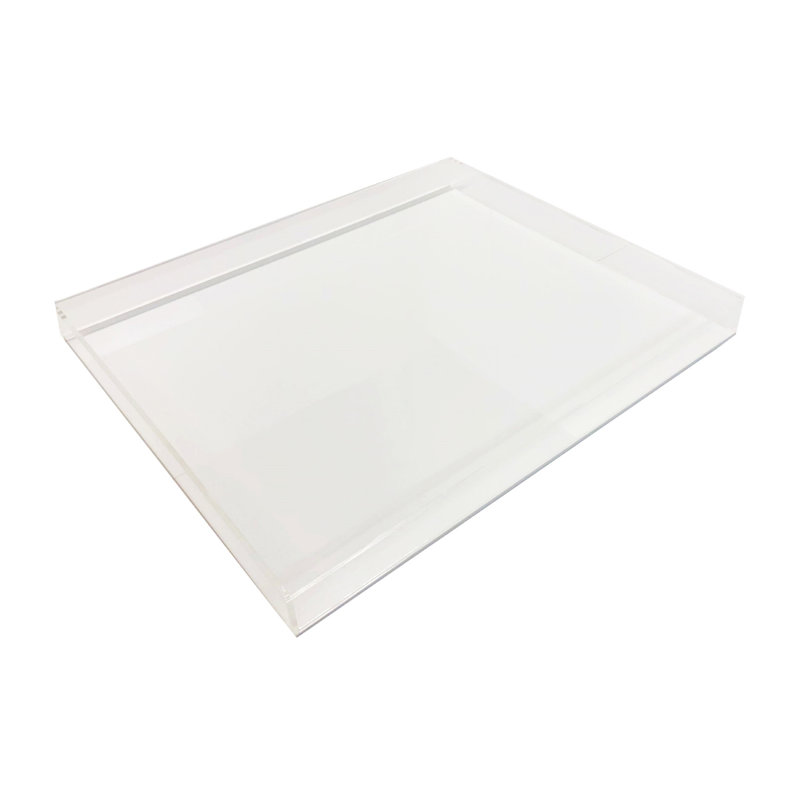 Delaysha Plastic / Acrylic Tray, 1" H x 18" W x 18" D, Yellow