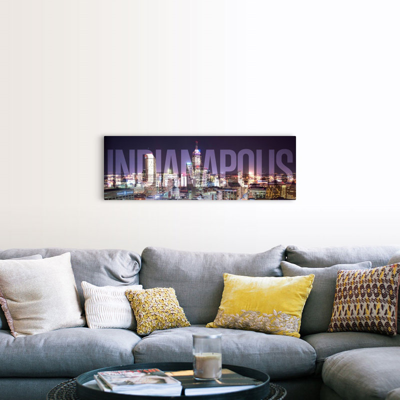 « indianapolis, transparent overlay », impression, H 16 po x l 48 po x P 1,5 po, Toile