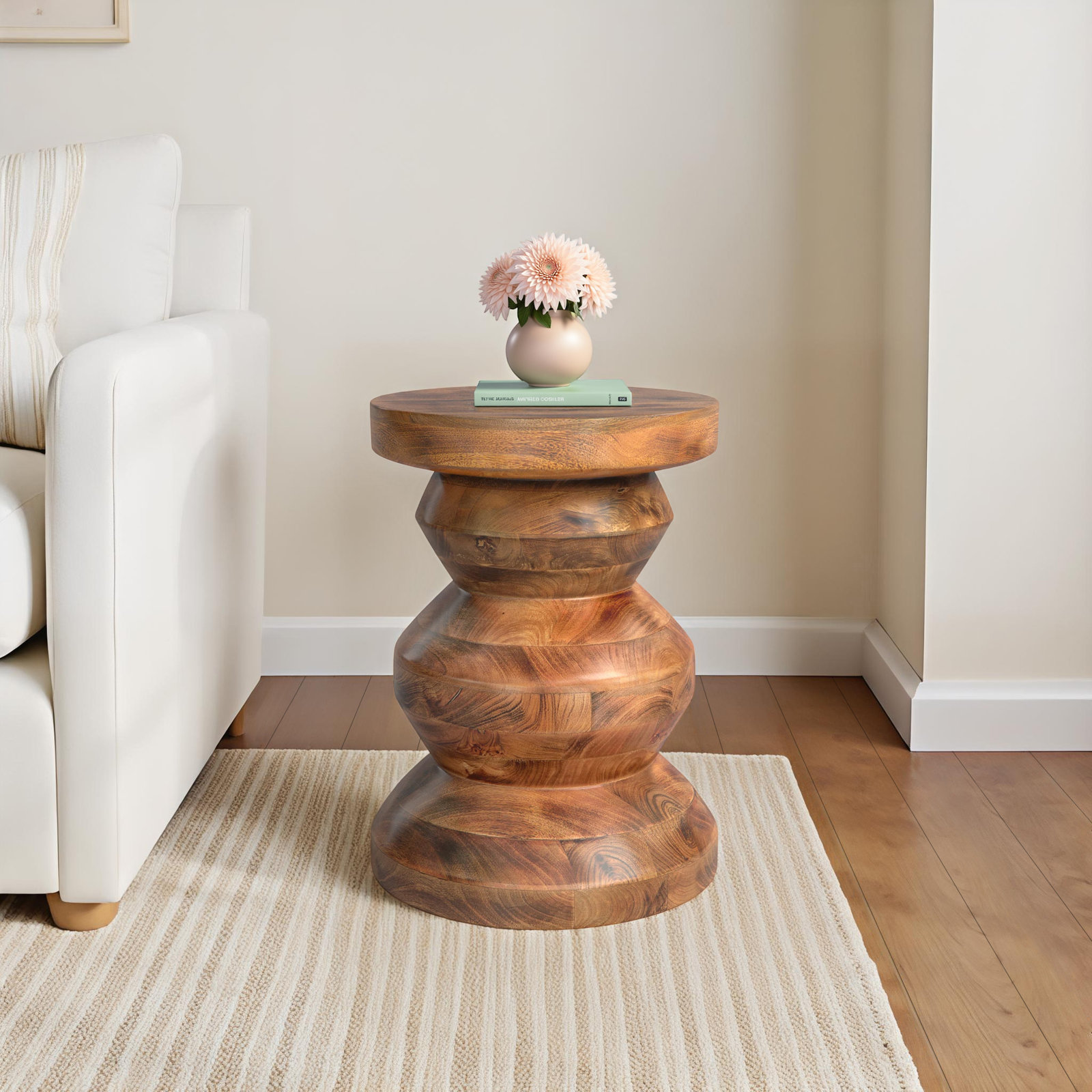 Solid Wood End Table
