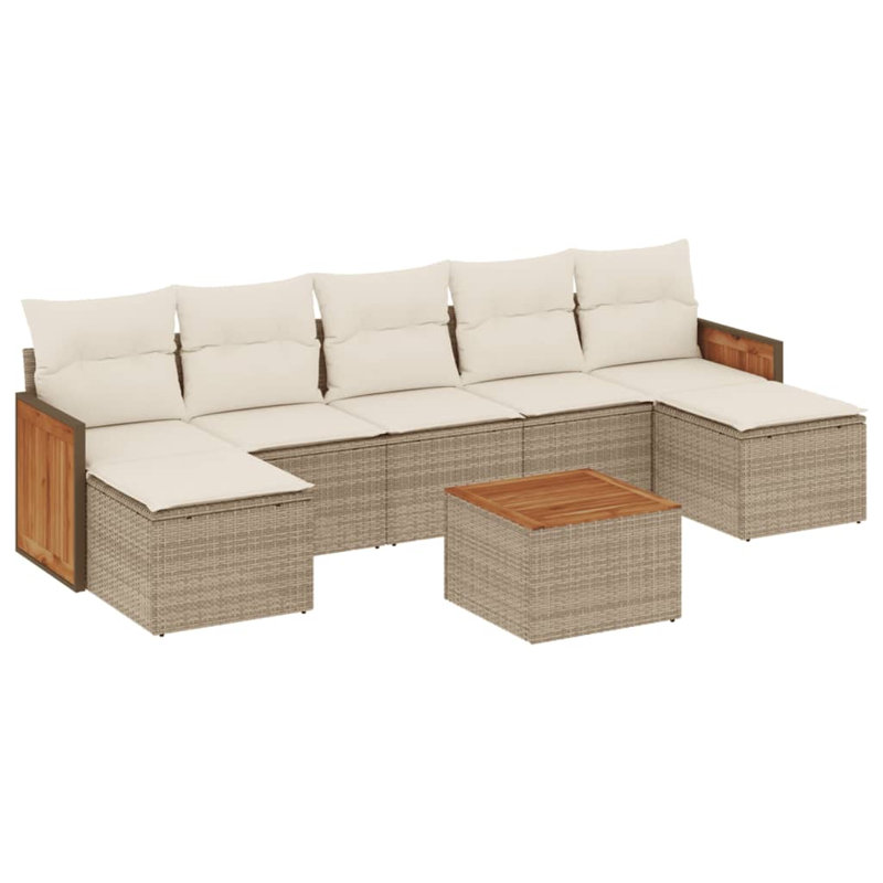 Ensemble de canapé de jardin Vidaxl beige