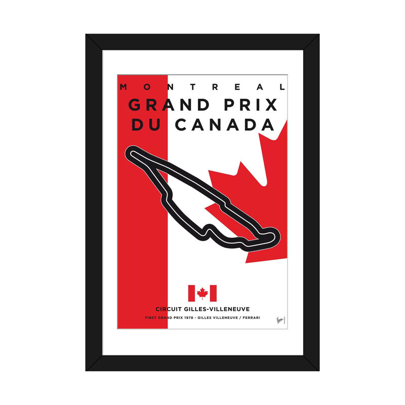 Impression sur toile, "Minimal Movie", "Formule 1", H 32 po x l 24 po x P 1 po, Papier d'art encadré noir, Blanc