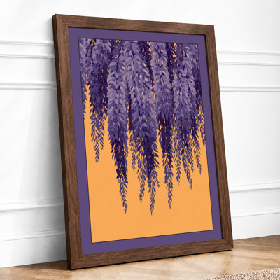 Cascading Purple Blooms Botanical - Framed Print