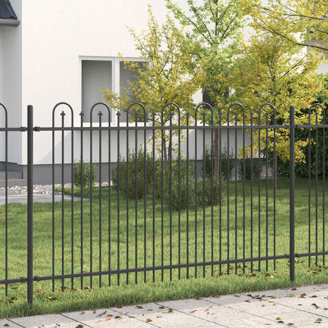 Powder-Coated Steel Fence Panels Included