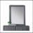 Valda Light Gray Fabric Mirror