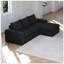 Canapé modulaire en L de 99 po avec méridienne, revêtement en velours côtelé, aucun assemblage requis, comprend trois coussins pour plus de confort et de style-979947570