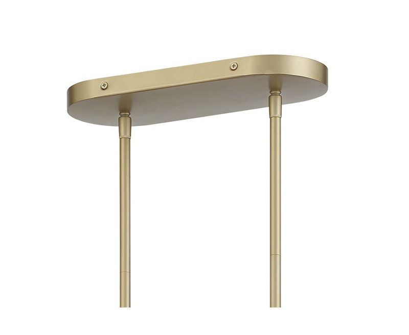 Everly Quinn Verdi Square Transitional Soft Gold Finish Island