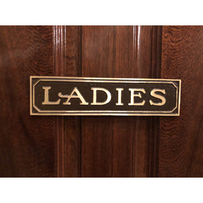Enseigne de porte en laiton ladies