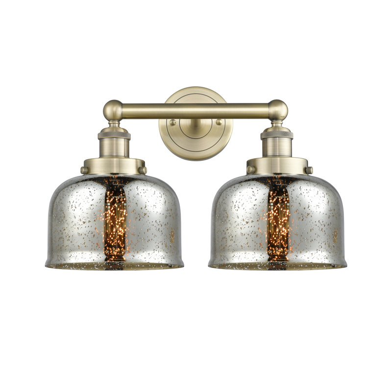 Arlester 2 - Light Dimmable Vanity Light, Antique Brass, Silver Plated Mercury