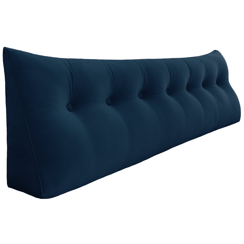 Triangular Backrest Cushion, Dark Blue, 50cm H x 200cm W