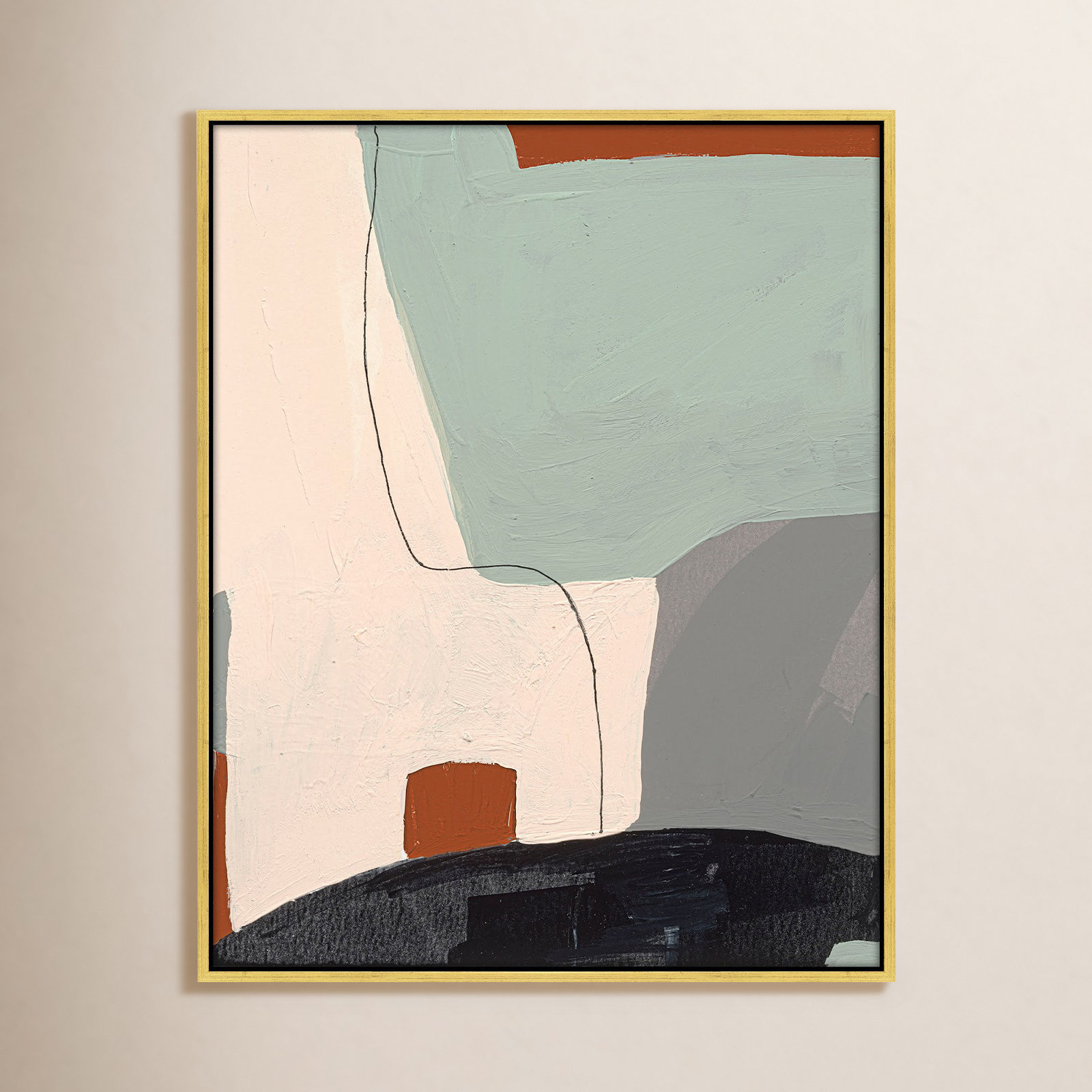 Dreamscape 3 by Andrea Stokes, Gold Framed, 30" H x 24" W x 1.38" D