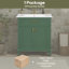 Meuble-lavabo de 30 pouces avec lavabo en céramique, porte à fermeture en douceur et tablettes réglables pour un rangement amélioré-23951961