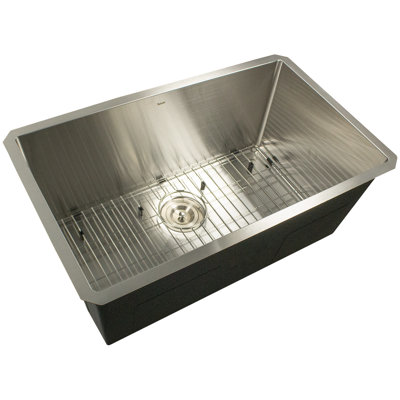 Évier de cuisine / encastré à cuve simple en acier inoxydable Pro Series