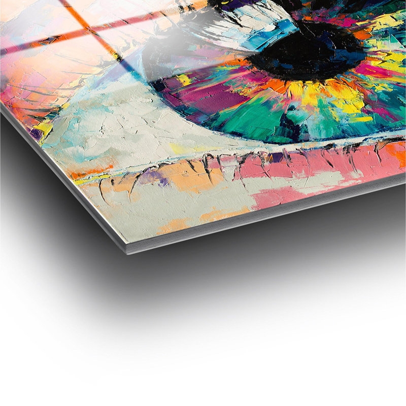 Superbe peinture murale en verre trempé 27,6 po x 39,4 po | 100% verre trempé, épaisseur: 0,16 pouce | Décoration élégante pour le salon ou le bureau, durable et facile à nettoyer, idée de cadeau parfaite