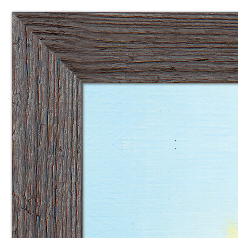Méditerranée - peinture sur toile, Cadre photo gris en acrylique, H 24 po x l 36 po x P 0,75 po