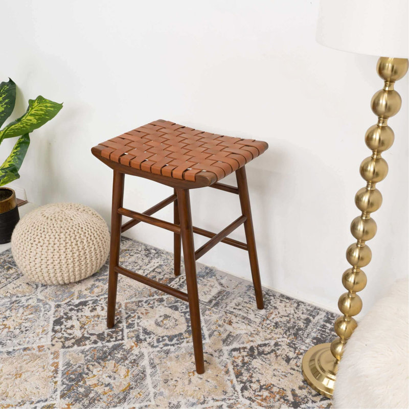 Tabouret 30 "en brun clair Maya