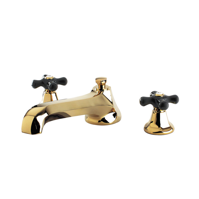 Kingston Brass Duchess Two-Handle 3-Hole Deck Mount Roman Tub Faucet, Polished Brass