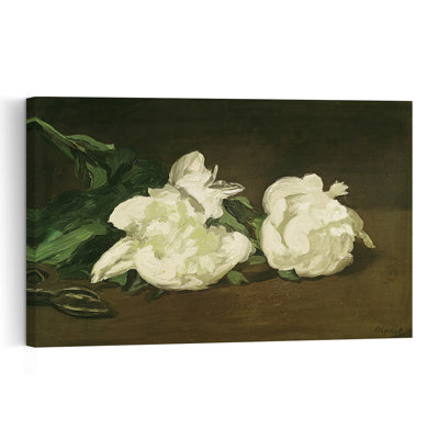 Branch Of White Peonies And Secateurs, 1864 Abstract Contemporary Wall Art Print
