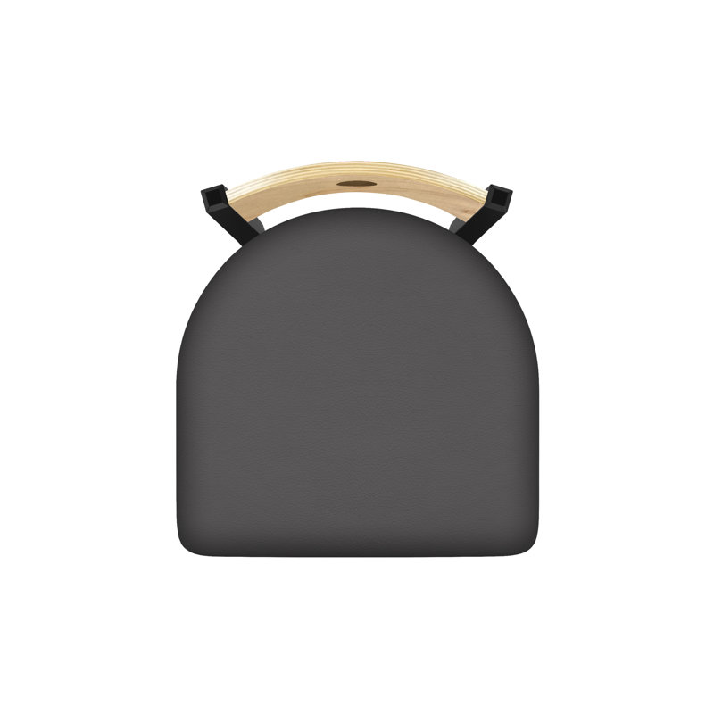 Tabouret pivotant Voltaire, Chêne naturel, Noir froissé, Siège Canter Storm / finition érable naturel