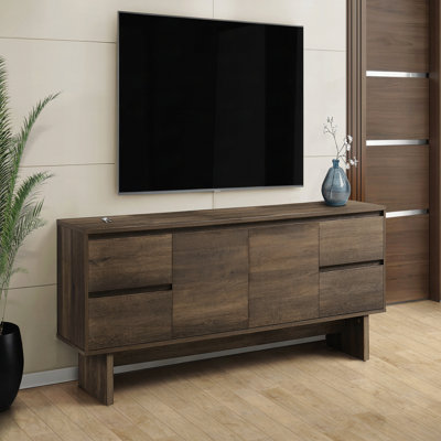Meuble télé, console de 72 po, meuble multimédia, tiroirs de rangement, armoire de rangement
