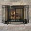 Marathovounos 3 Panel Steel Fireplace Screen