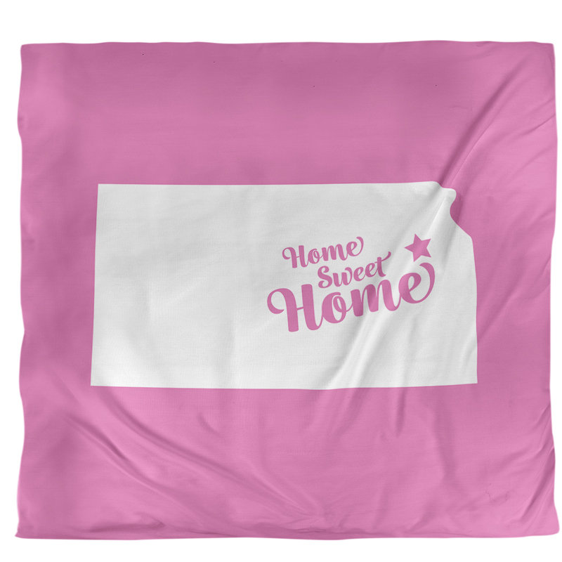 Housse de couette simple pour la maison Topeka, Rose, Housse de couette pour grand lit, Microfibre