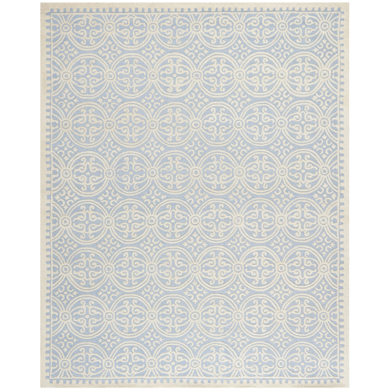 Sadik Hand Tufted Wool Geometric Rug, Rectangle 10' x 14'